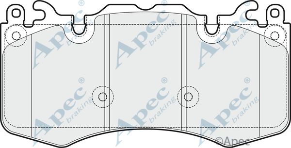 APEC BRAKING stabdžių trinkelių rinkinys, diskinis stabdys PAD1737